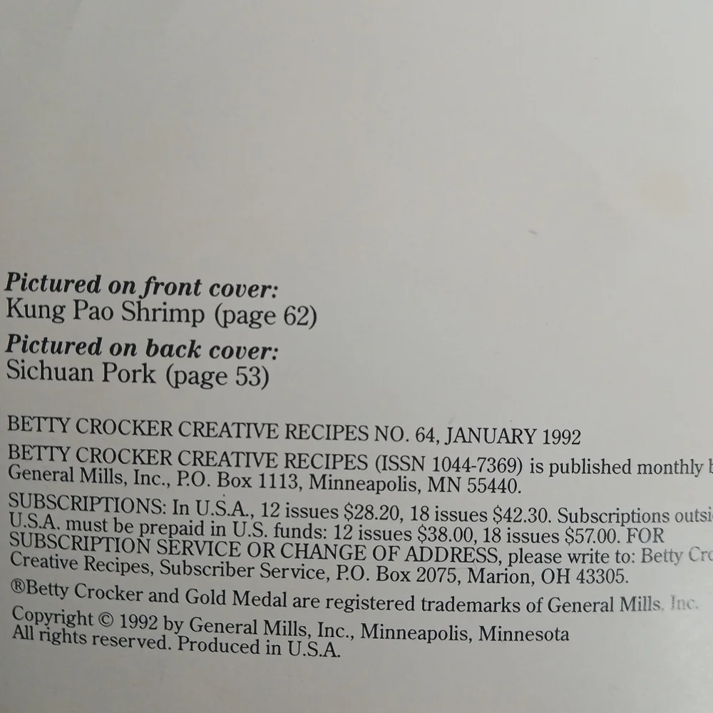 Betty Crocker Easy Chinese Creative Recipes Cookbook Pamphlet Favorites 1992